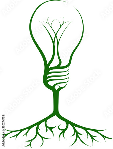 Idea light bulb tree