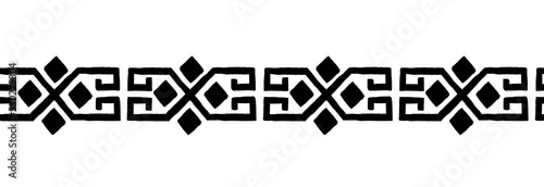 Ethnic repeating ornament. Seamless pattern. Isolated on a white background.
