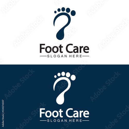 Foot logo design vector template