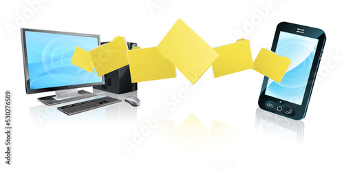 Computer phone file transfer
