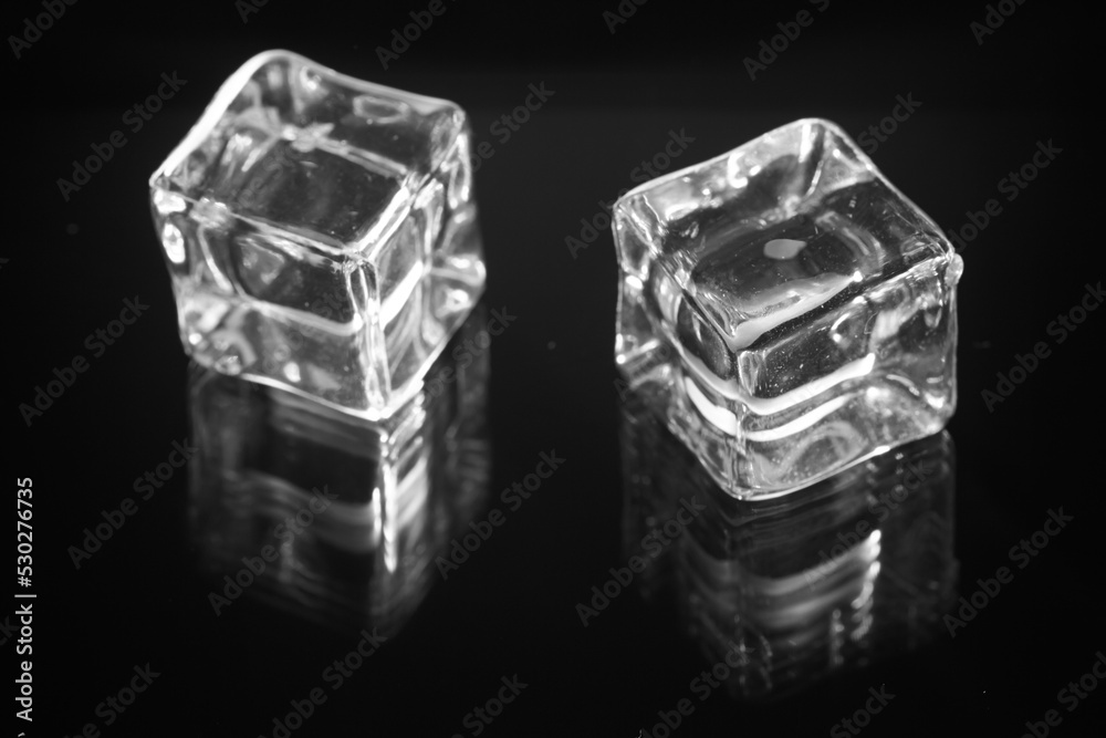 ice cubes on the glass background ice cubes on the glass background