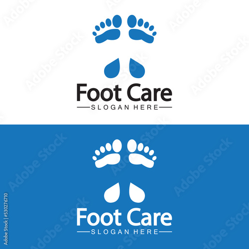 Foot logo design vector template