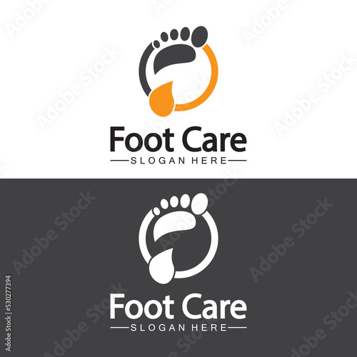 Foot logo design vector template