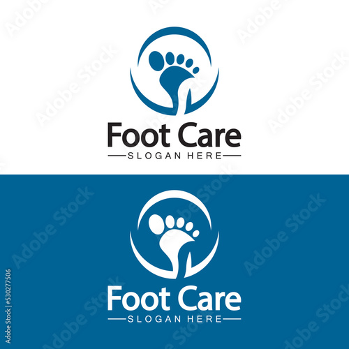 Foot logo design vector template