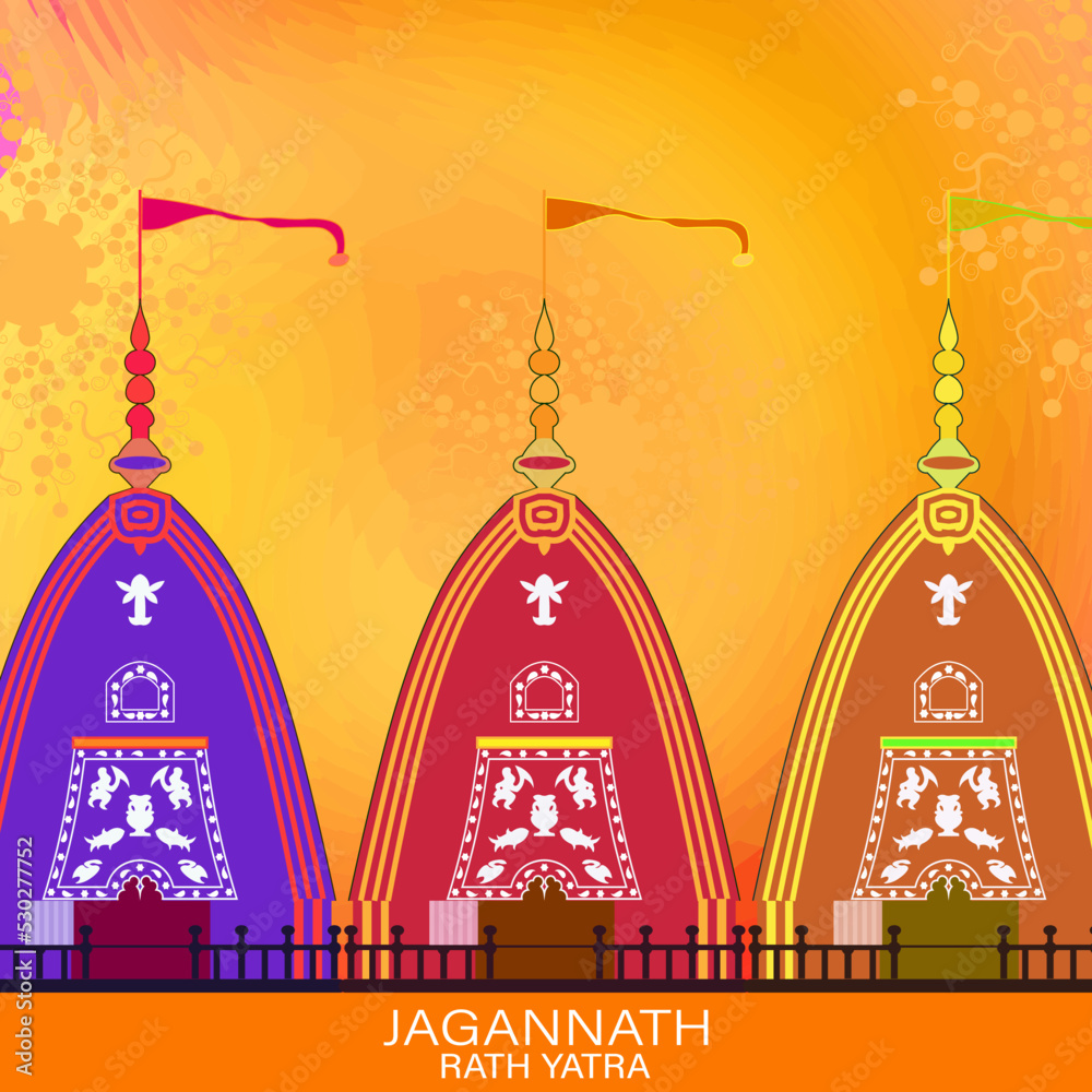 Vector Illustration Of Ratha Yatra Of Lord Jagannath Is Also Known As 