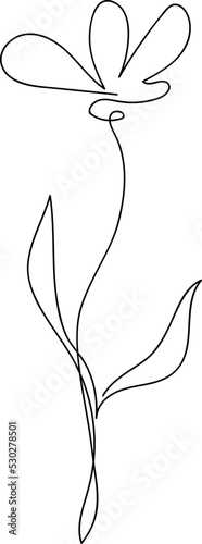 One Line Drawing Flower art