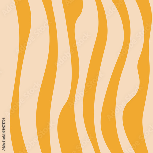 Vector seamless retro pattern. White uneven stripes on a yellow background. Ideal for design, wallpaper, packaging, textile, scrapbooking.