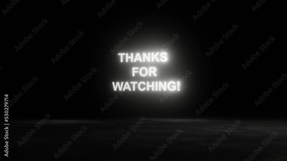 Thanks for watching - magic smoke portal video animation. End screen video title display.
