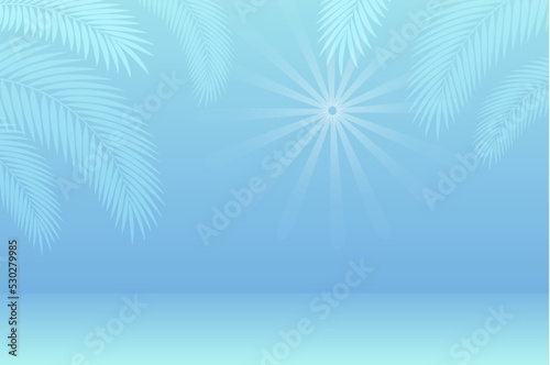 Summer tropical blank background for your design. Vector drawing  banner  flyer. 