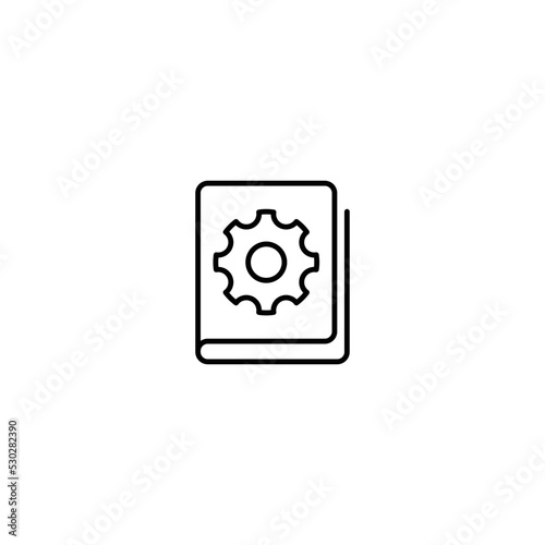 user manual icon black vector
