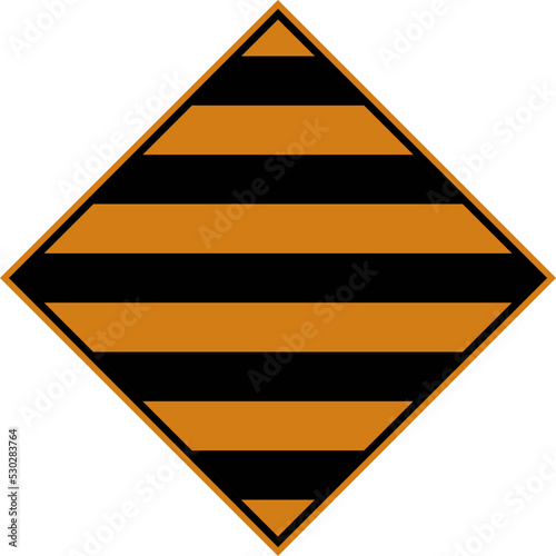 The sign of dangerous goods. Road sign. Vector image.