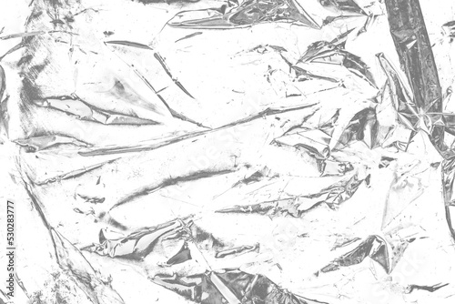 transparent plastic bag film wrap overlay texture on black background