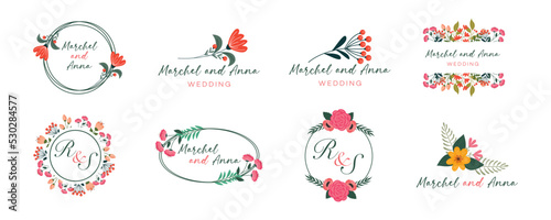 Element floral background. Collection floral vector design for wedding or invitation
