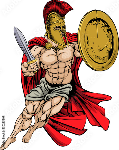 Photography Red Caped Greek Warrior