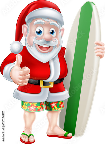 Surfing Santa