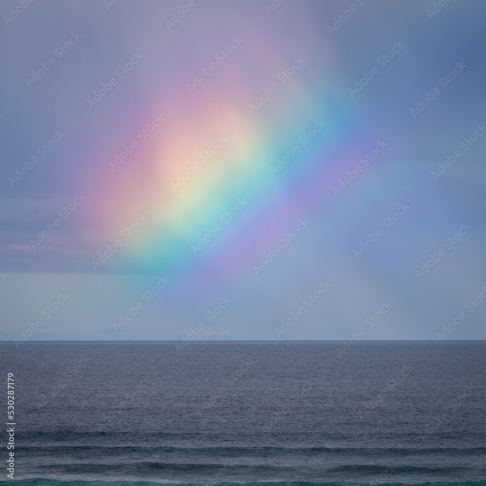 Rainbow at sea, Tuross Head, NSW, August 2022