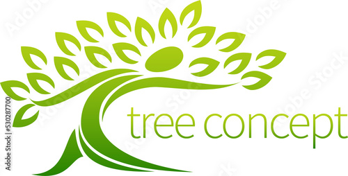 Person tree icon concept