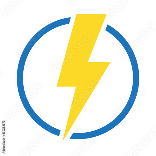 Free Download Lightning electric power icon vector illustration isolated on white background. - GFXLoad