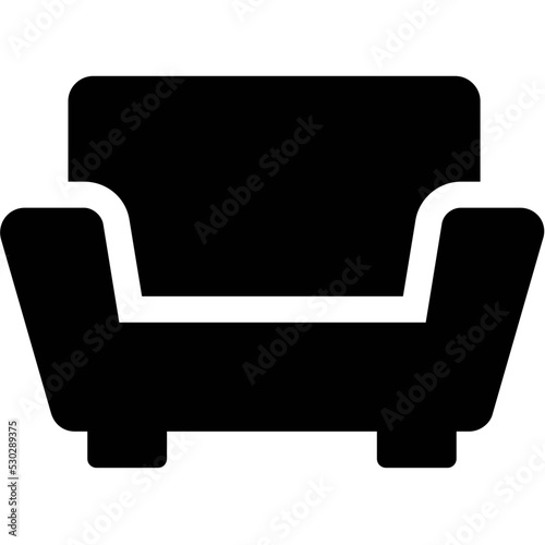 Sofa Glyph Vector Icon