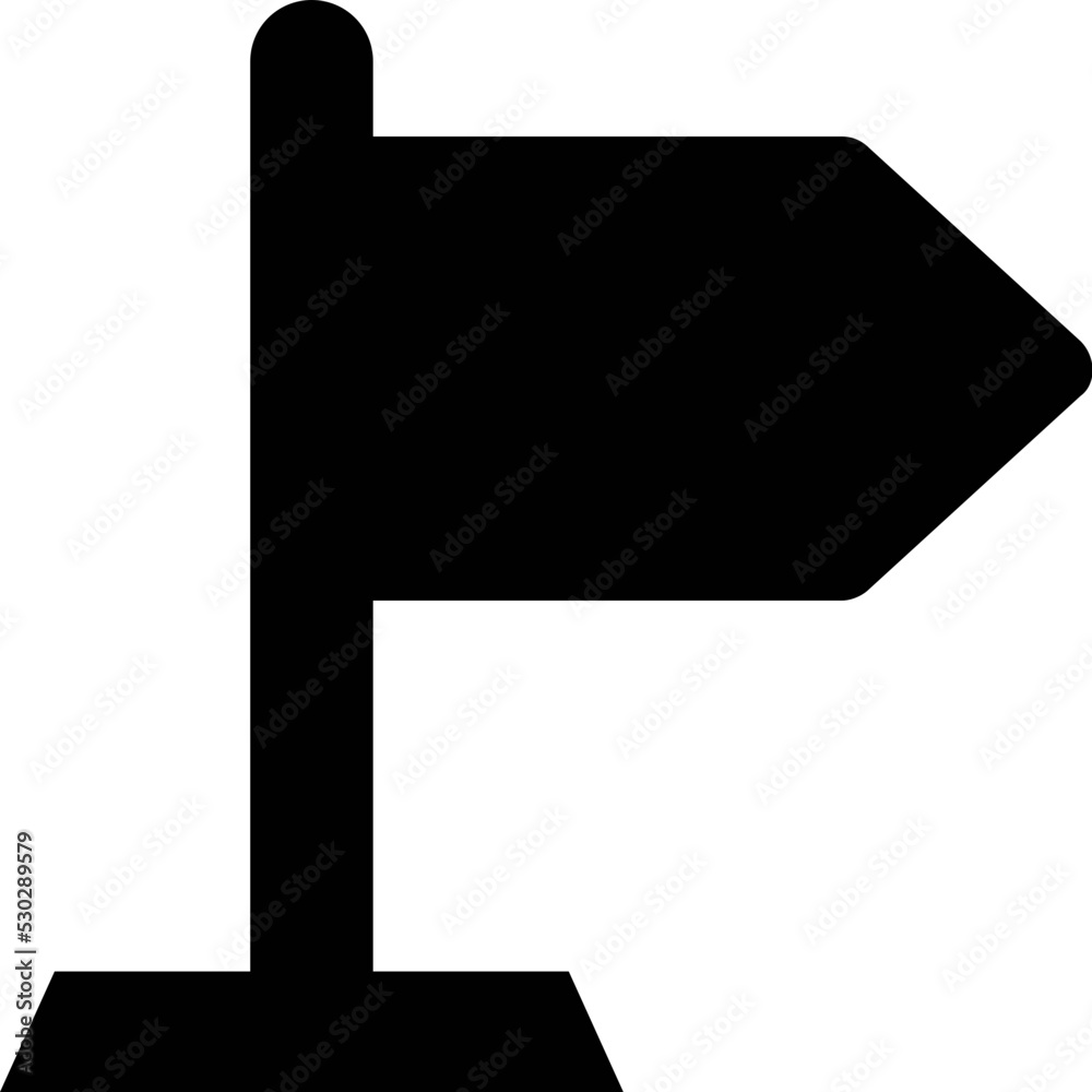 Guidepost Glyph Vector Icon Guidepost Glyph Vector Icon