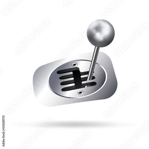 Vector illustration automatic transmission gear lever