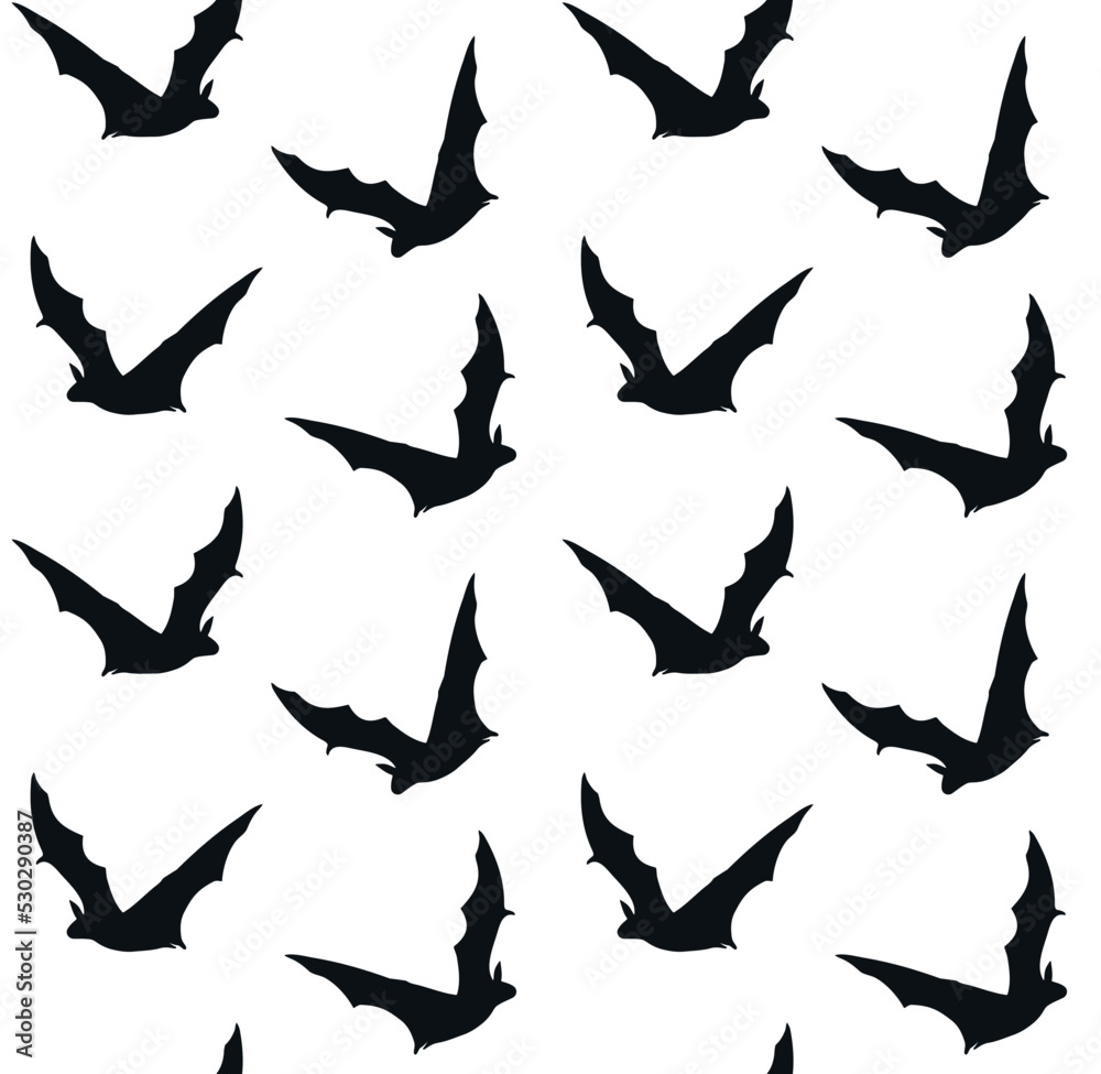 Vector seamless pattern of hand drawn doodle sketch colored bat isolated on white background Vector seamless pattern of hand drawn doodle sketch colored bat isolated on white background