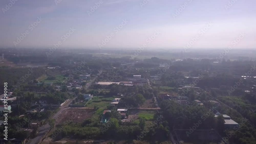 Drone shots of the famous Cu Chi Tunnels and region in Vietnam, near Ho Chi Minh City