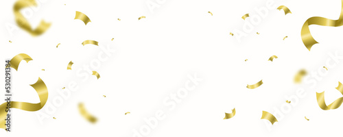 Realistic golden confetti background