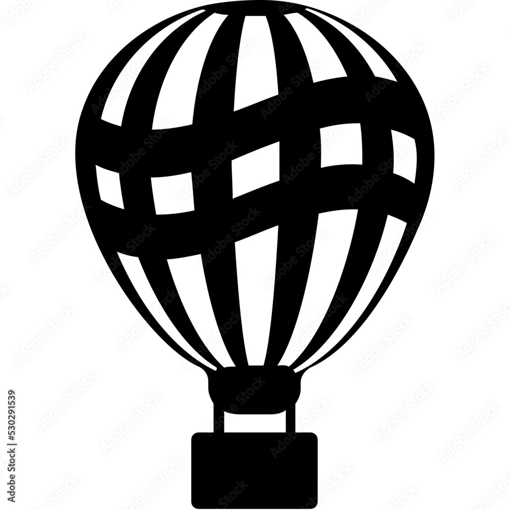 Air Balloon Glyph Vector Icon Air Balloon Glyph Vector Icon