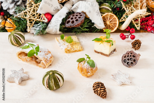 Christmas sweets on the table