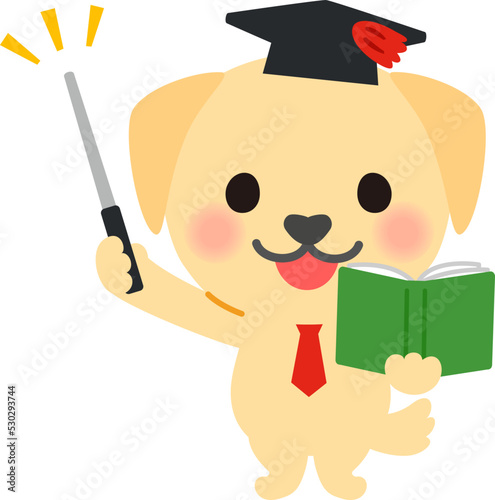 解説する犬の博士のキャラクター