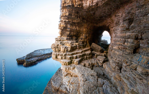 Kocaeli coast cliffs and sekapark were shot with long exposure technique. photo