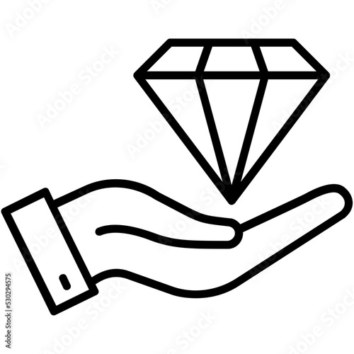 Donation Line Vector Icon