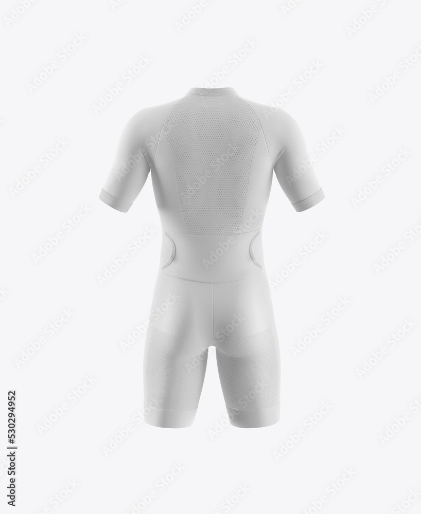 Men's Cycling Suit Mockup. 3D render Men's Cycling Suit Mockup. 3D render