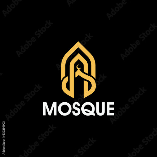 mosque logo icon vector concept illustration