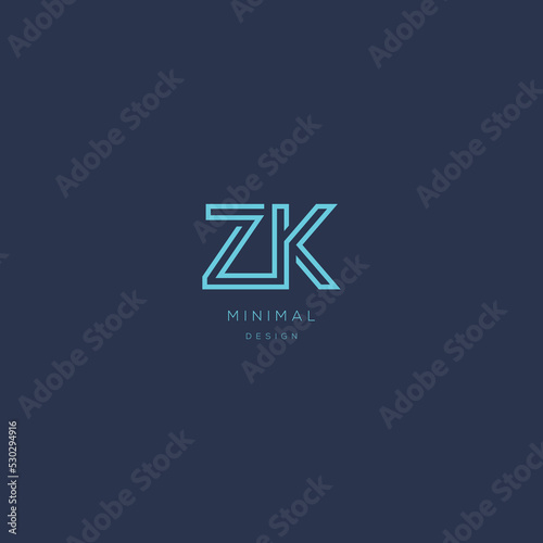Initial letter ZK minimal vector design
