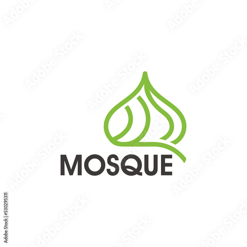 Canvas Print mosque logo icon vector concept illustration