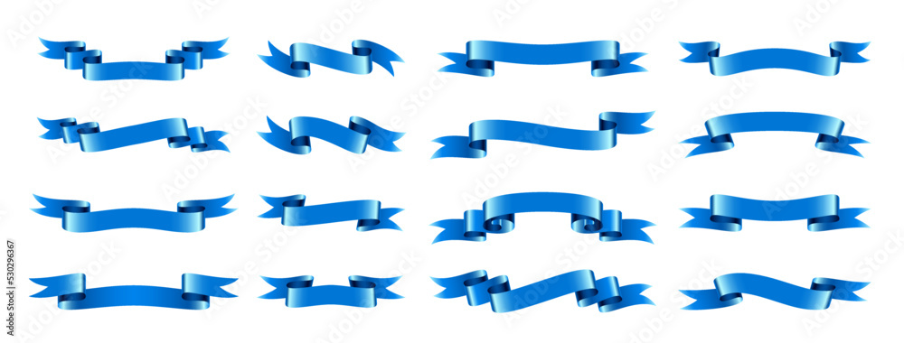 Ribbon blue sky satin glossy set. Different shapes vintage title text frame web banner. Luxury elegant retro label header design template. Shiny scroll silk tape. Premium quality paper rolled band tag Ribbon blue sky satin glossy set. Different shapes vintage title text frame web banner. Luxury elegant retro label header design template. Shiny scroll silk tape. Premium quality paper rolled band tag