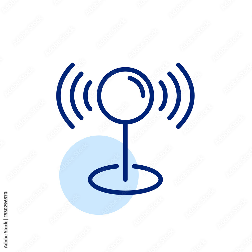 Map pin sharing location. Pixel perfect, editable stroke line icon Map pin sharing location. Pixel perfect, editable stroke line icon