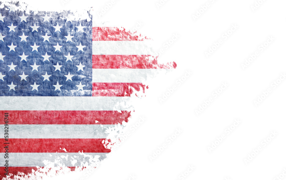 Fototapeta premium Grunge American flag background texture.