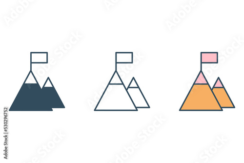 mission line icon. Simple element illustration. mission concept outline symbol design.