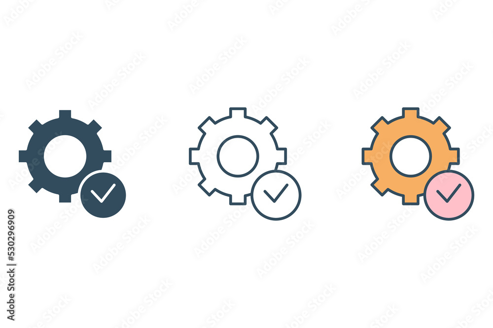 gear line icon. Simple element illustration.  gear concept outline symbol design.