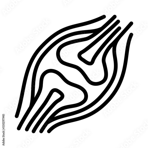 Human internal organs flat line icon. Anatomy symbols. Outline sign mascara for mobile concept and web design, store