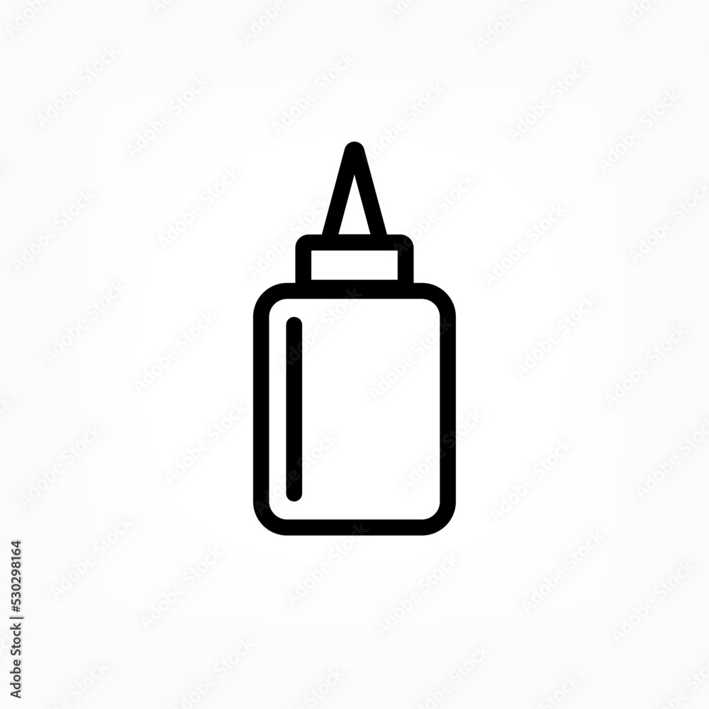 Mustard Sauce Bottle Icon. Complement Meals Symbol - Vector. Mustard Sauce Bottle Icon. Complement Meals Symbol - Vector.