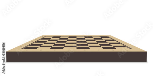 3D Wooden chess board Fototapet