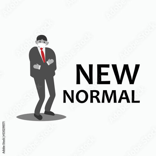 New Normal Illustration. People Activity After Pandemic - Vector. 