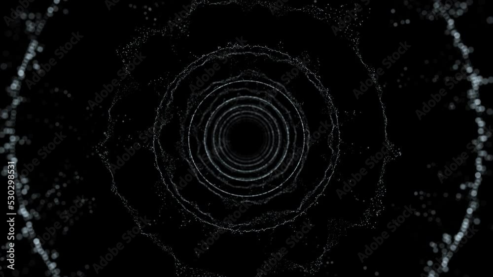 Circular equalizer animation. Music sound wave. Big data visualization. 4k animation. 3d rendering.