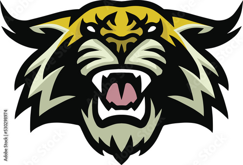 Lynx Wildcat Bobcat Tiger Big Cat Logo Mascot Illustration