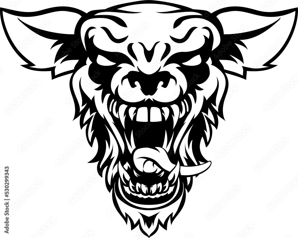 Wolf or Werewolf Mascot