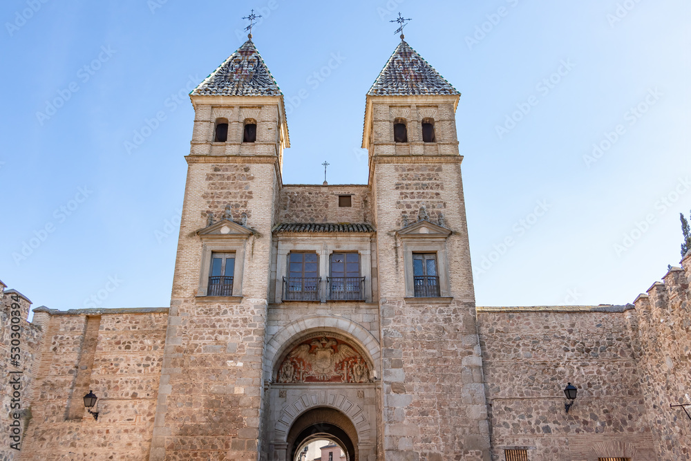 Toledo's gate or Puerta de Bisagra Nueva is a Monument in Toledo, Spain.